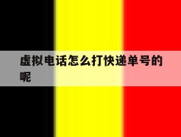 虚拟电话怎么打快递单号的呢