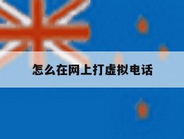 怎么在网上打虚拟电话