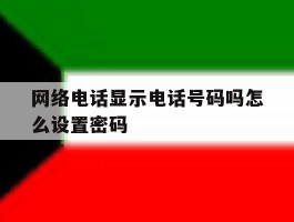 网络电话显示电话号码吗怎么设置密码
