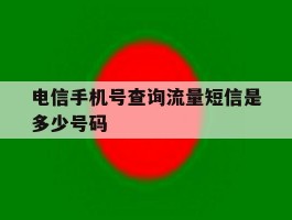 电信手机号查询流量短信是多少号码