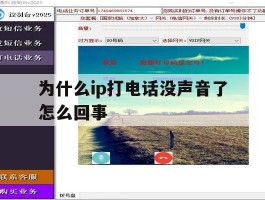 为什么ip打电话没声音了怎么回事