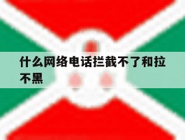 什么网络电话拦截不了和拉不黑