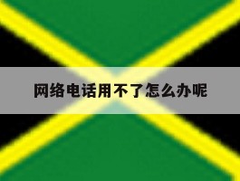 网络电话用不了怎么办呢