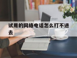 试用的网络电话怎么打不进去