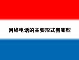 网络电话的主要形式有哪些