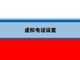 虚拟电话设置