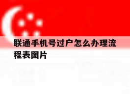 联通手机号过户怎么办理流程表图片