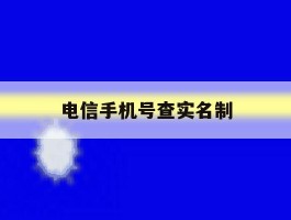 电信手机号查实名制
