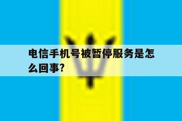 电信手机号被暂停服务是怎么回事? 电信手机号被暂停服务是怎么回事?