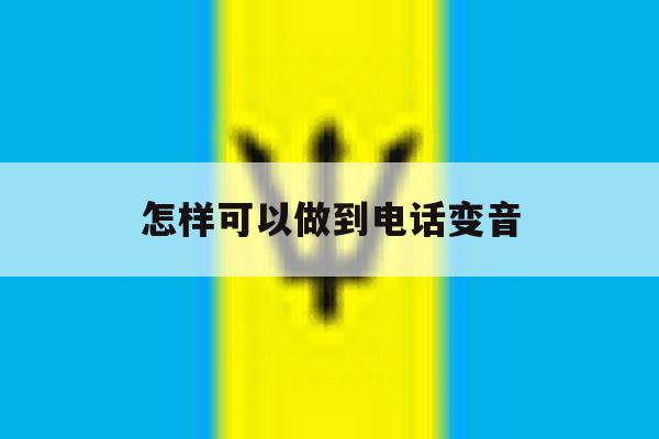 怎样可以做到电话变音 怎样可以做到电话变音