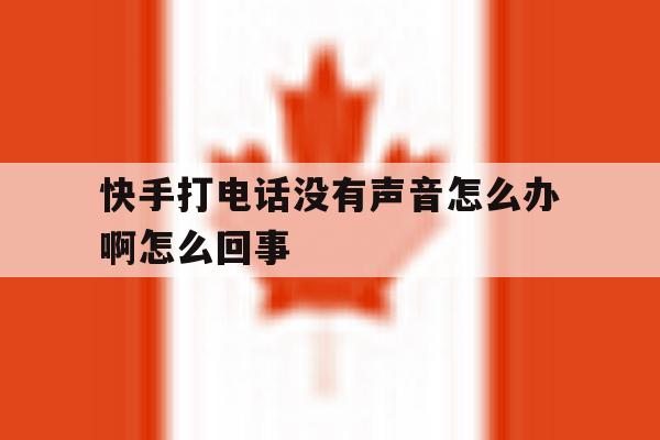 快手打电话没有声音怎么办啊怎么回事 快手打电话没有声音怎么办啊怎么回事