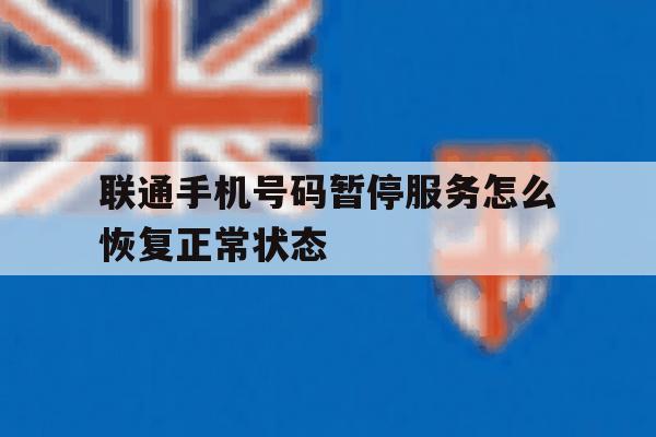 联通手机号码暂停服务怎么恢复正常状态 联通手机号码暂停服务怎么恢复正常状态