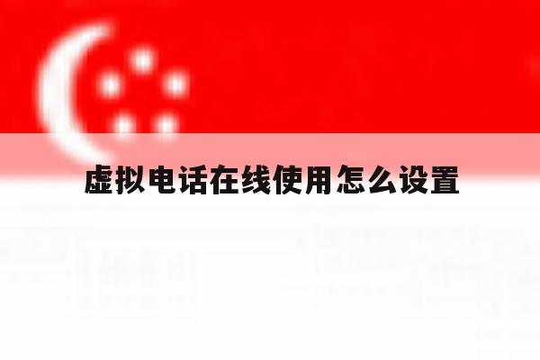 虚拟电话在线使用怎么设置 虚拟电话在线使用怎么设置