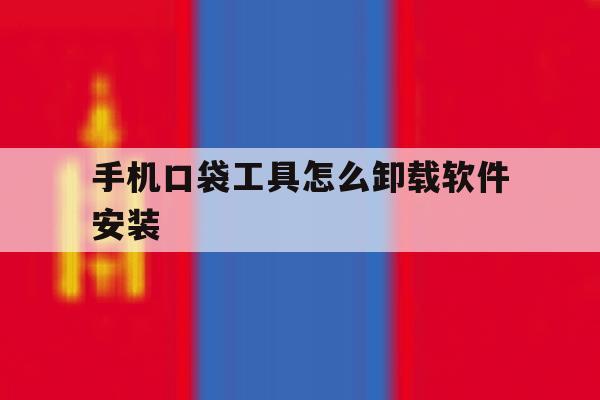手机口袋工具怎么卸载软件安装 手机口袋工具怎么卸载软件安装