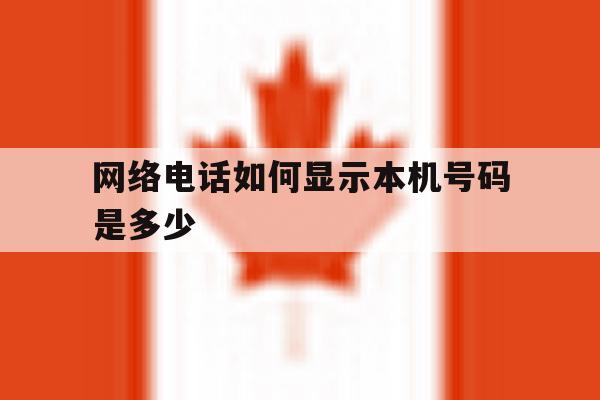 网络电话如何显示本机号码是多少 网络电话如何显示本机号码是多少