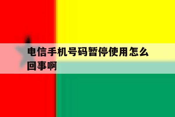 电信手机号码暂停使用怎么回事啊 电信手机号码暂停使用怎么回事啊