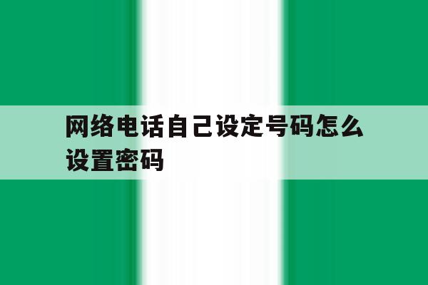 网络电话自己设定号码怎么设置密码 网络电话自己设定号码怎么设置密码
